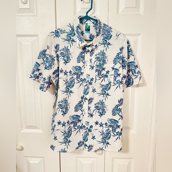 Pro Tour Men’s Textured Tropical Golf Button-Up Shirt  Size XL Cool Play - Picture 4 of 10